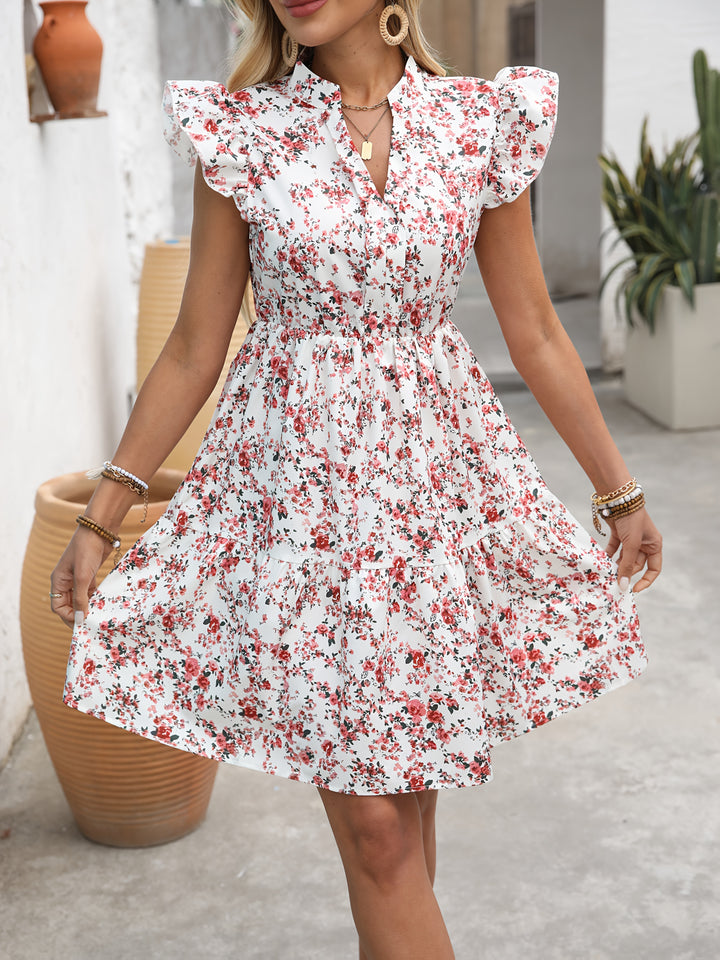 Alina | Floral Ruffle Mini Dress