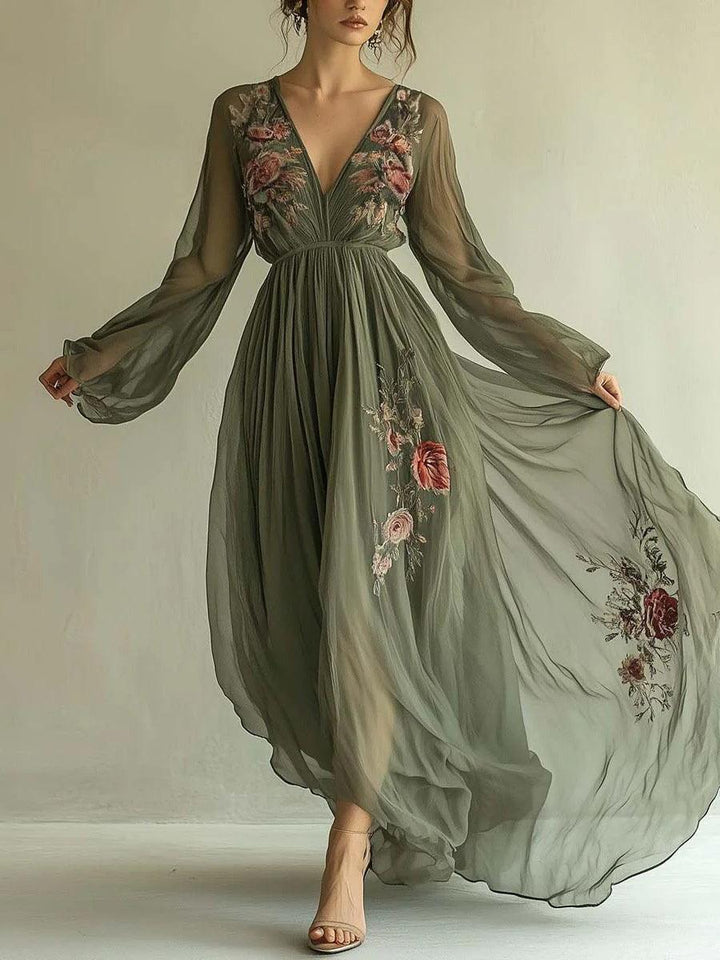 Sorélie | Chiffon Maxi Dress