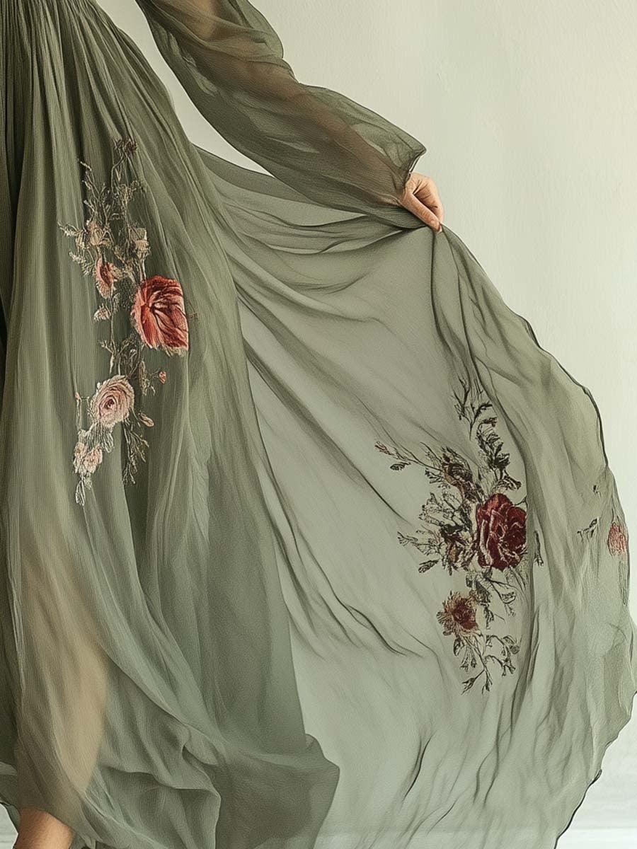 Sorélie | Chiffon Maxi Dress
