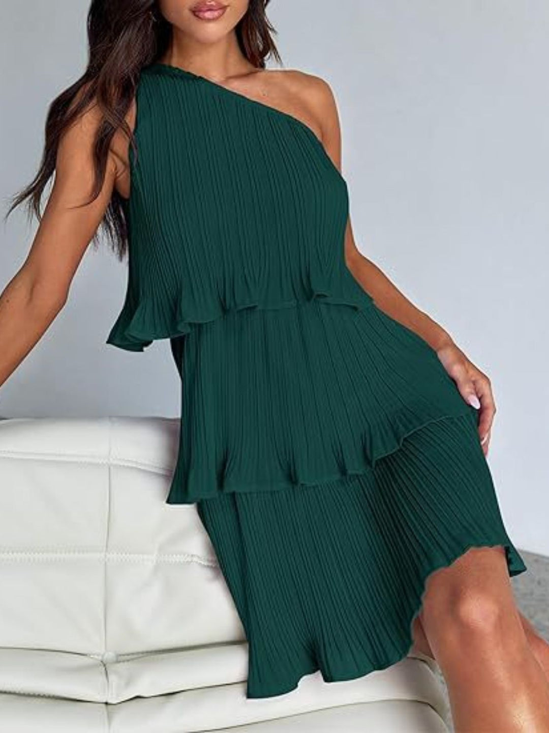 Soréva | One Shoulder Layered Mini Dress