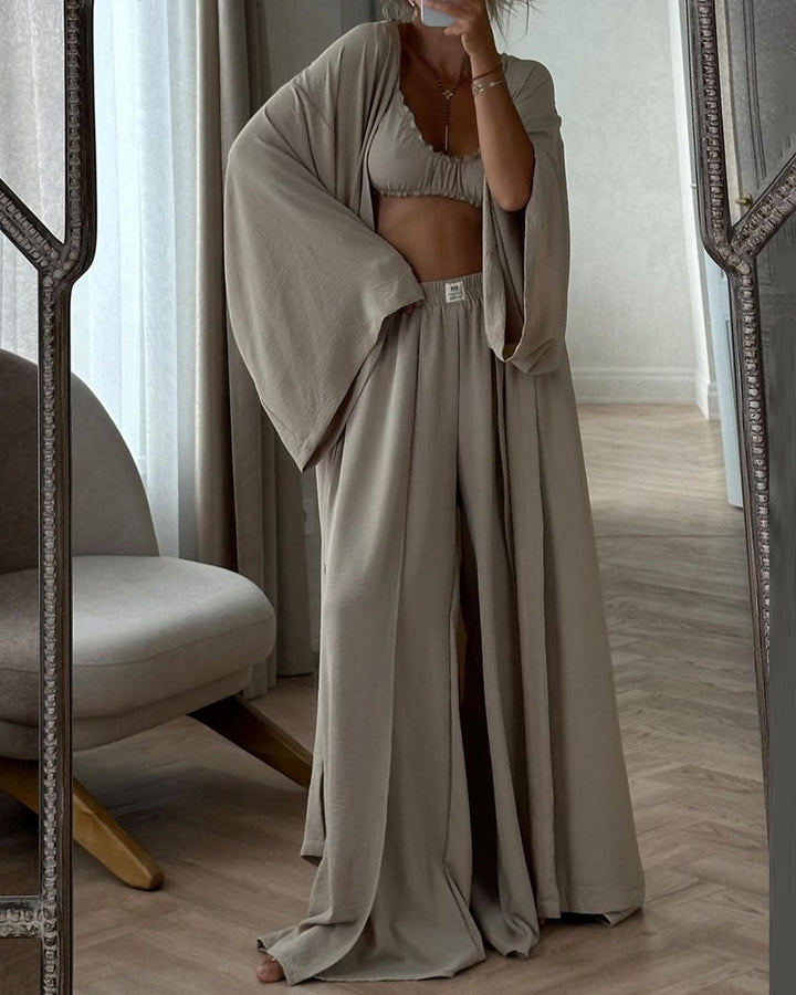Lissa | Cardigan and Wide-Leg Set
