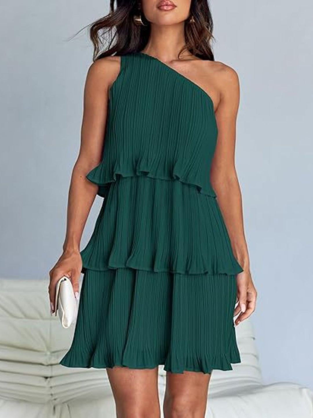 Soréva | One Shoulder Layered Mini Dress