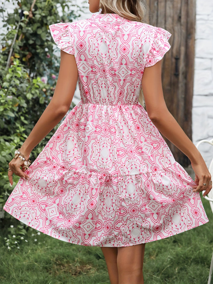 Alina | Floral Ruffle Mini Dress