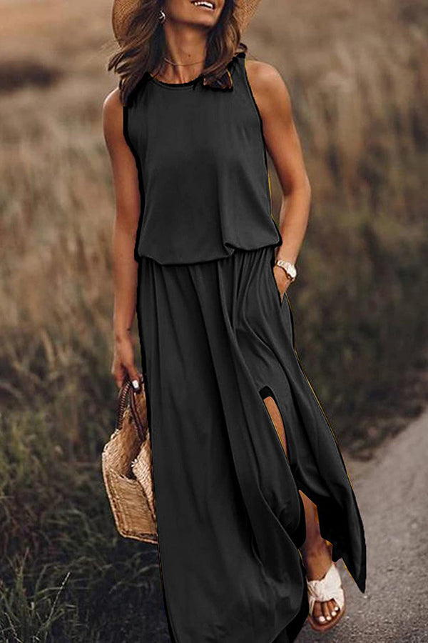 Elaris | Sleeveless Flowing Maxi Dress