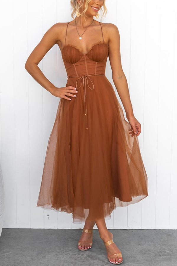 Alina | Tulle Midi Dress