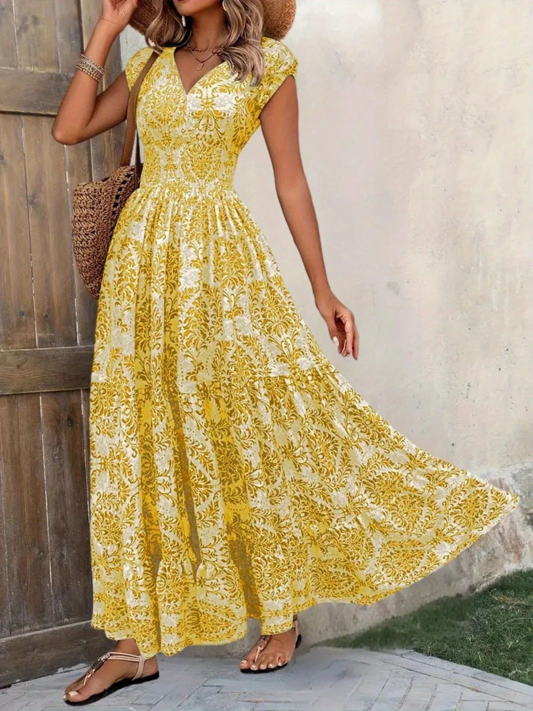 Solara | Printed Tiered Maxi Dress