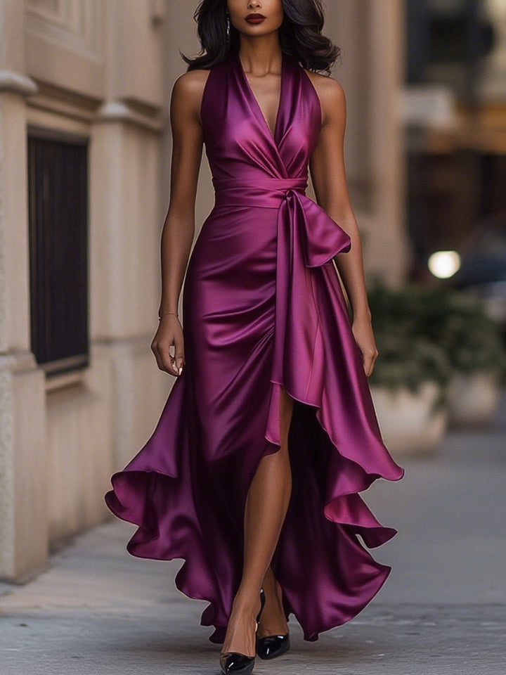 Lola | Satin Draped Dress