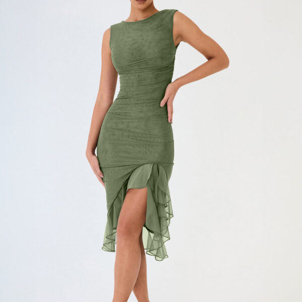 Olmira | Ruched Midi Dress