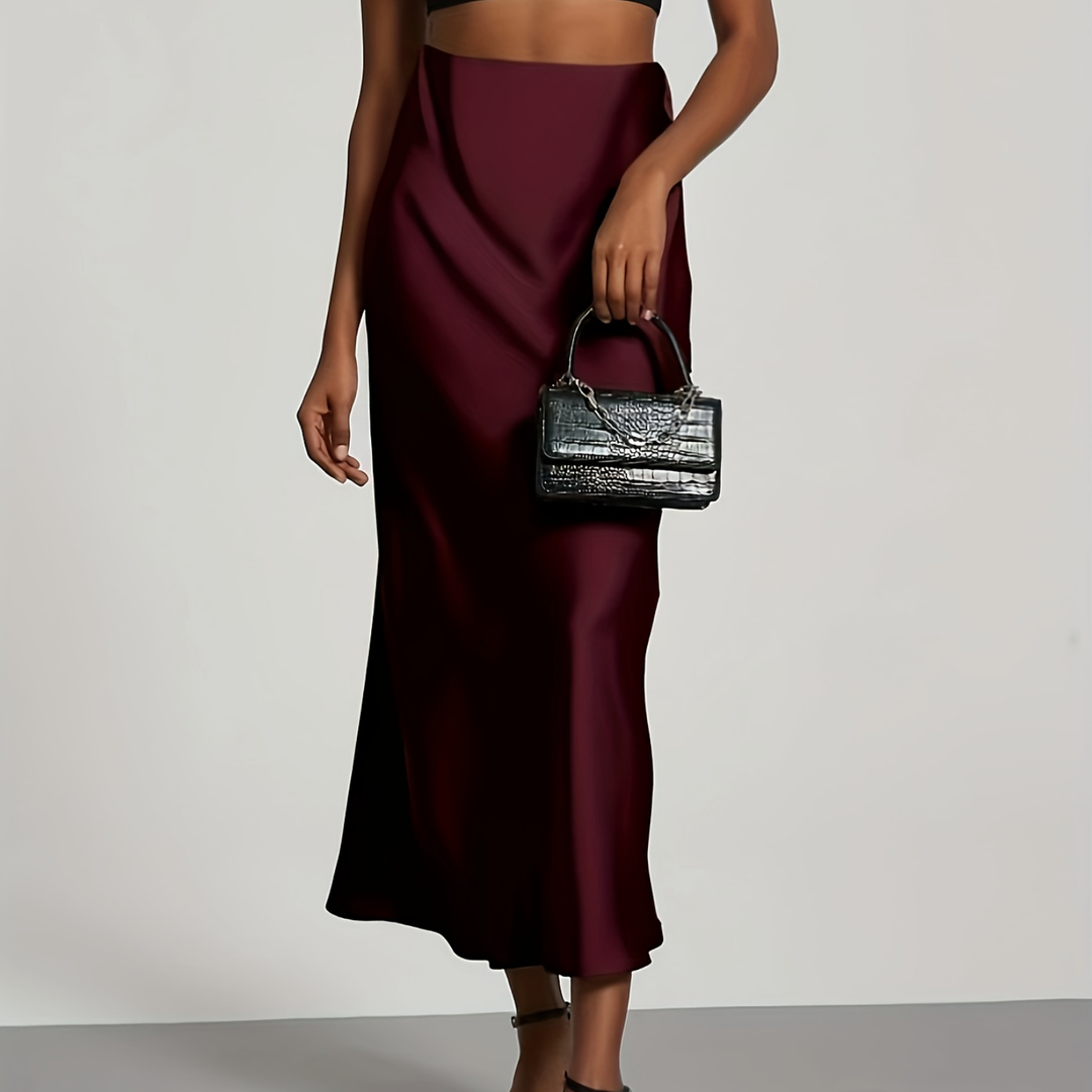 Arden | Jupe Midi Satinée pour Femme