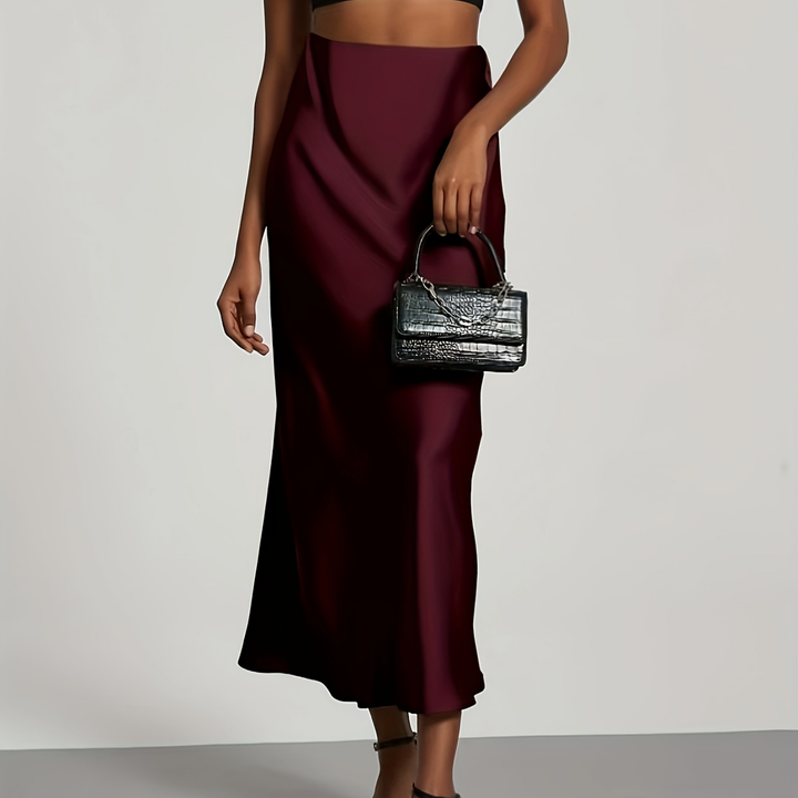 Arden | Jupe Midi Satinée pour Femme