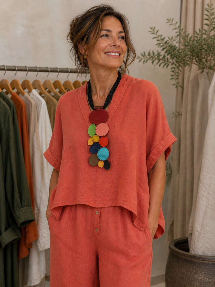Liora | Soft V-Neck Top