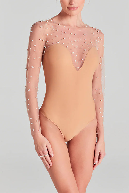 Luméline | Pearl Mesh Bodysuit