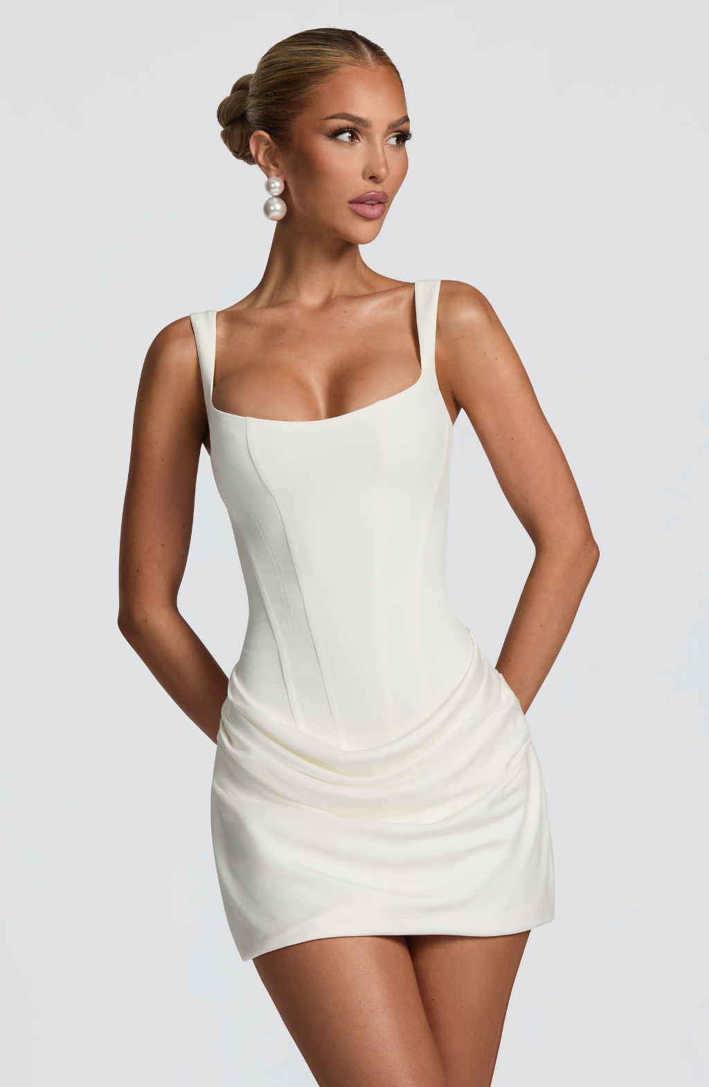 Alicia | Pleated Halter Dress
