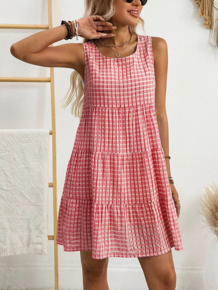 Nolène | Plaid Sleeveless Mini Dress