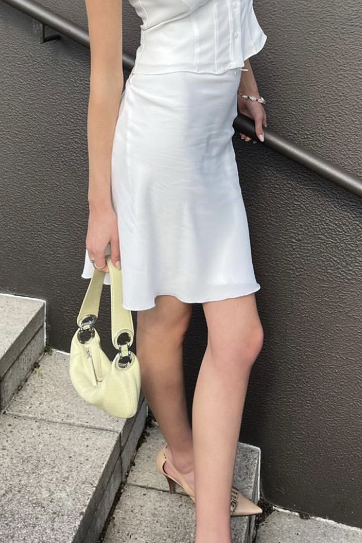 Celestique | Lace Trim Midi Skirt