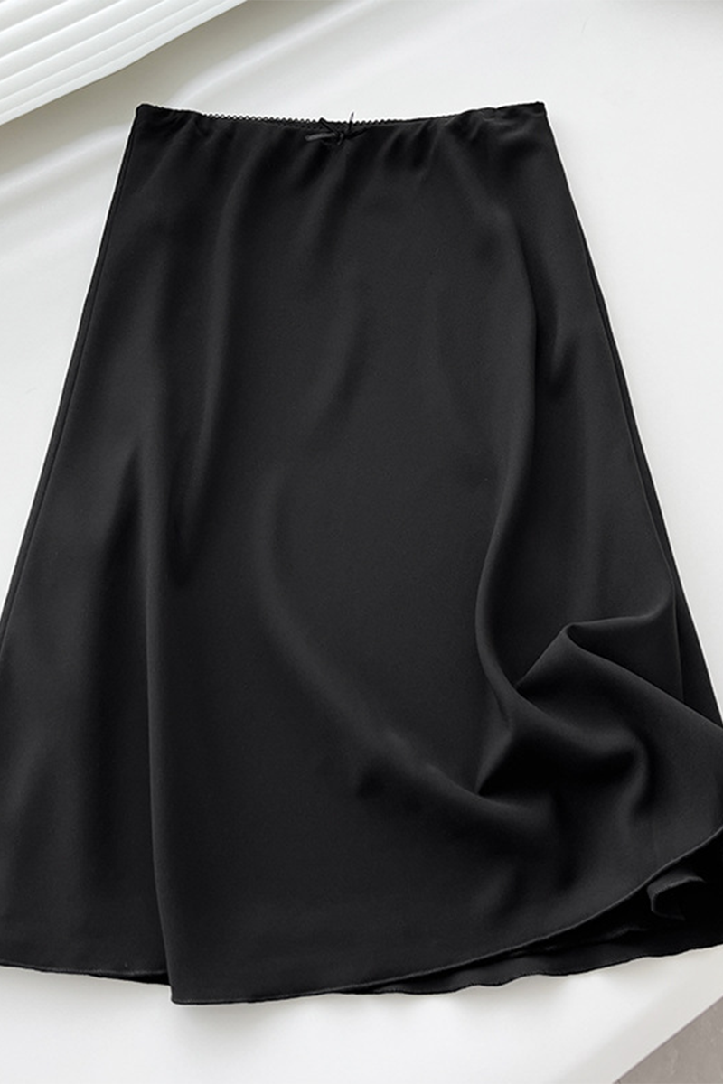 Celestique | Lace Trim Midi Skirt