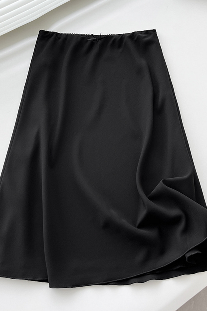 Celestique | Lace Trim Midi Skirt