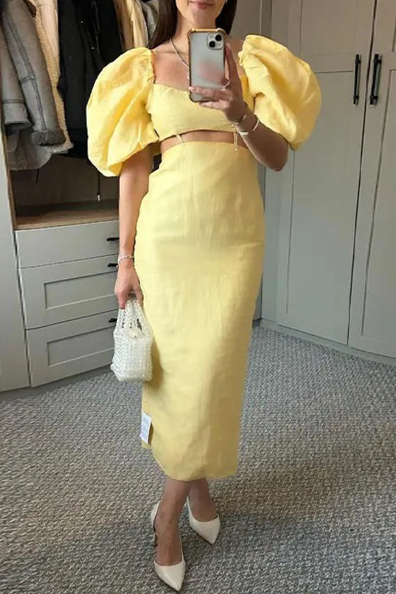 Siléna | Square Neck Midi Dress