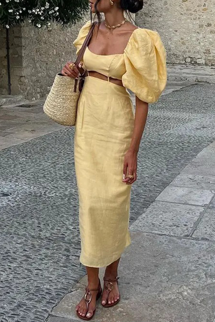Siléna | Square Neck Midi Dress