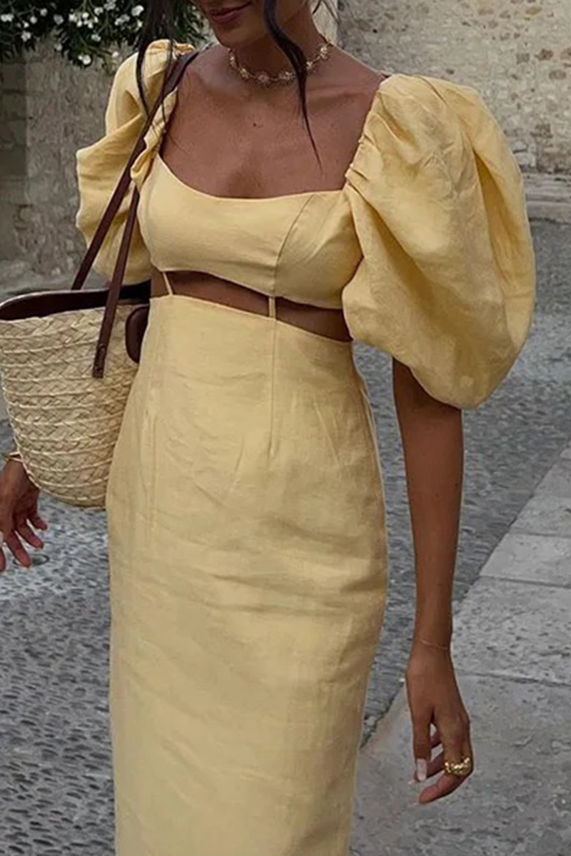 Siléna | Square Neck Midi Dress