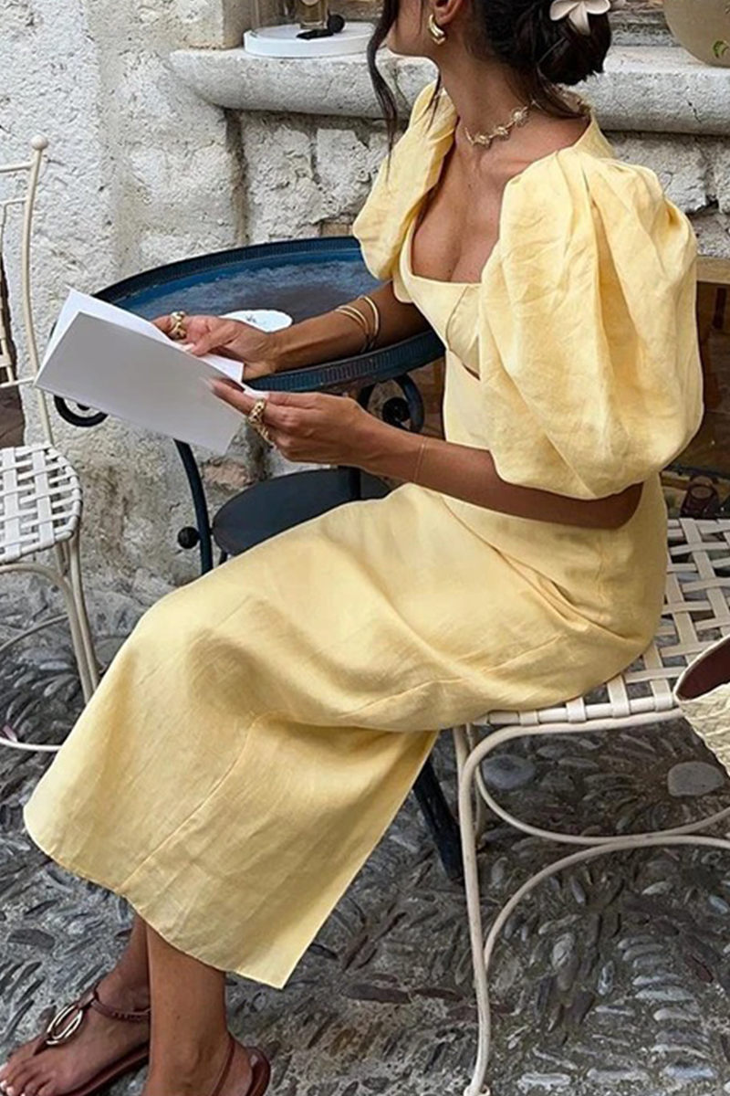 Siléna | Square Neck Midi Dress