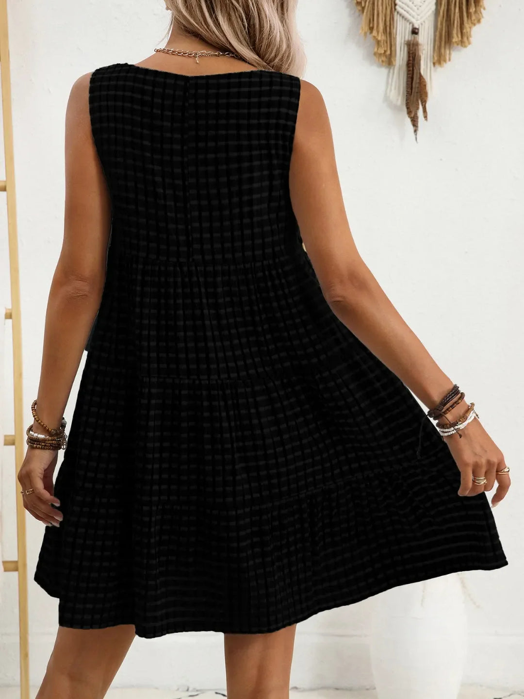 Nolène | Plaid Sleeveless Mini Dress