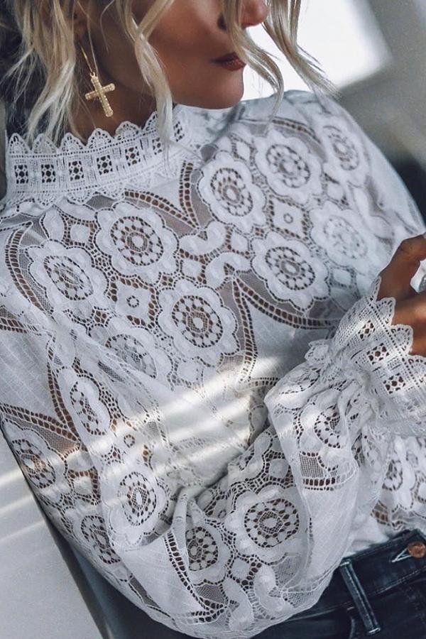 Elyra | Romantic Lace Blouse