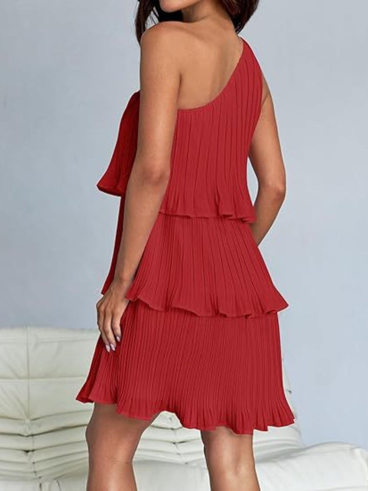 Soréva | One Shoulder Layered Mini Dress