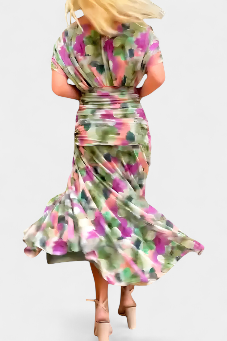 Adriana | Floral Pleated Dress