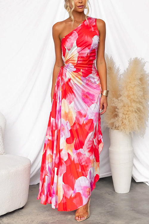 Elvire | One Shoulder Pleated Dress