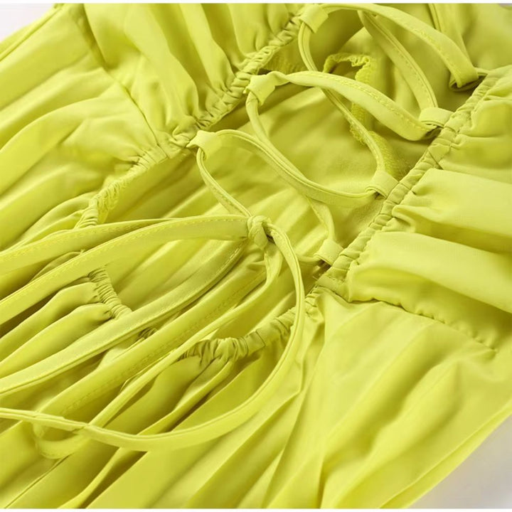 Delaney | Strapless Pleated Dress