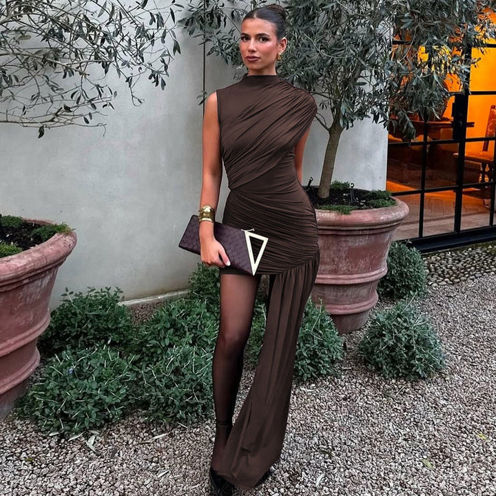Rovienne | Asymmetrical Drape Dress