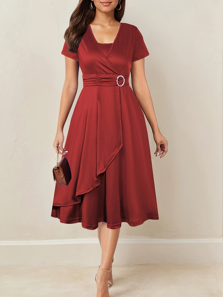 Nadia | Asymmetric Midi Dress