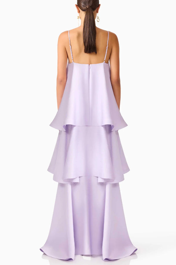 Eloria | Layered Satin Maxi Dress
