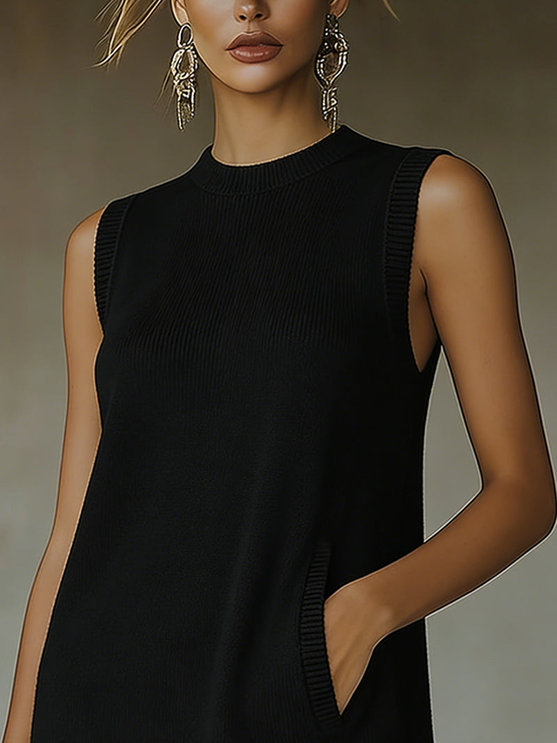 Lara | Fringe Hem Knit Mini Dress