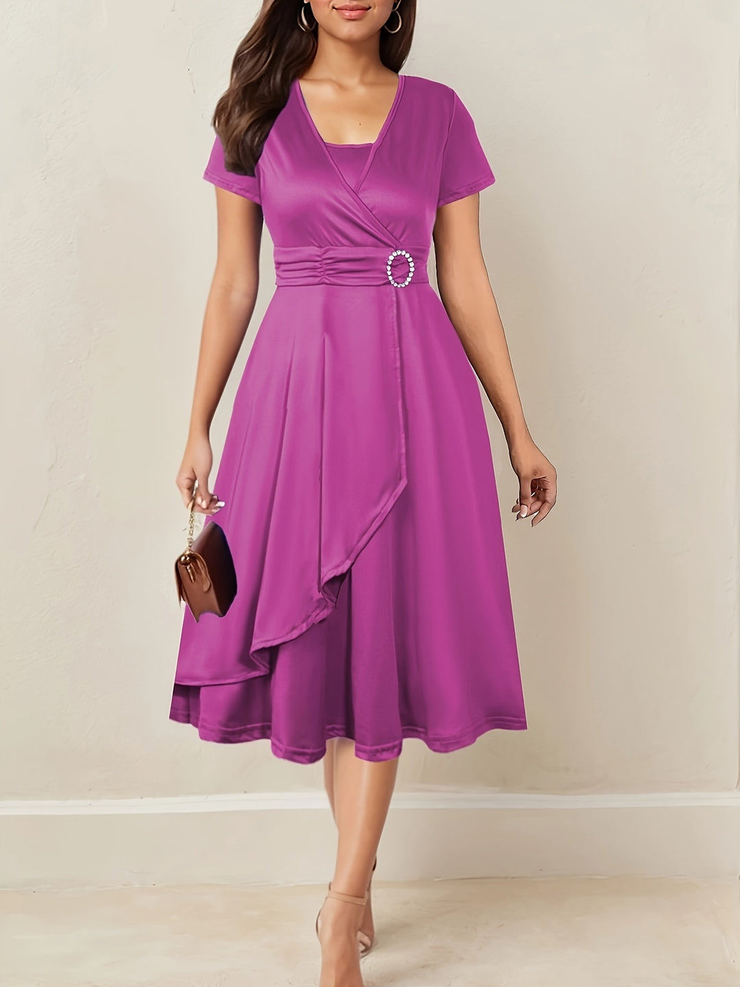 Nadia | Asymmetric Midi Dress