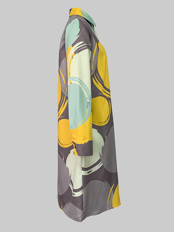 Elin | Printed Shirt Dress