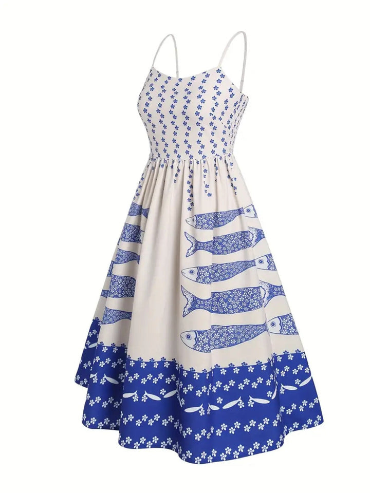 Maréa | Coastal Print Midi Dress