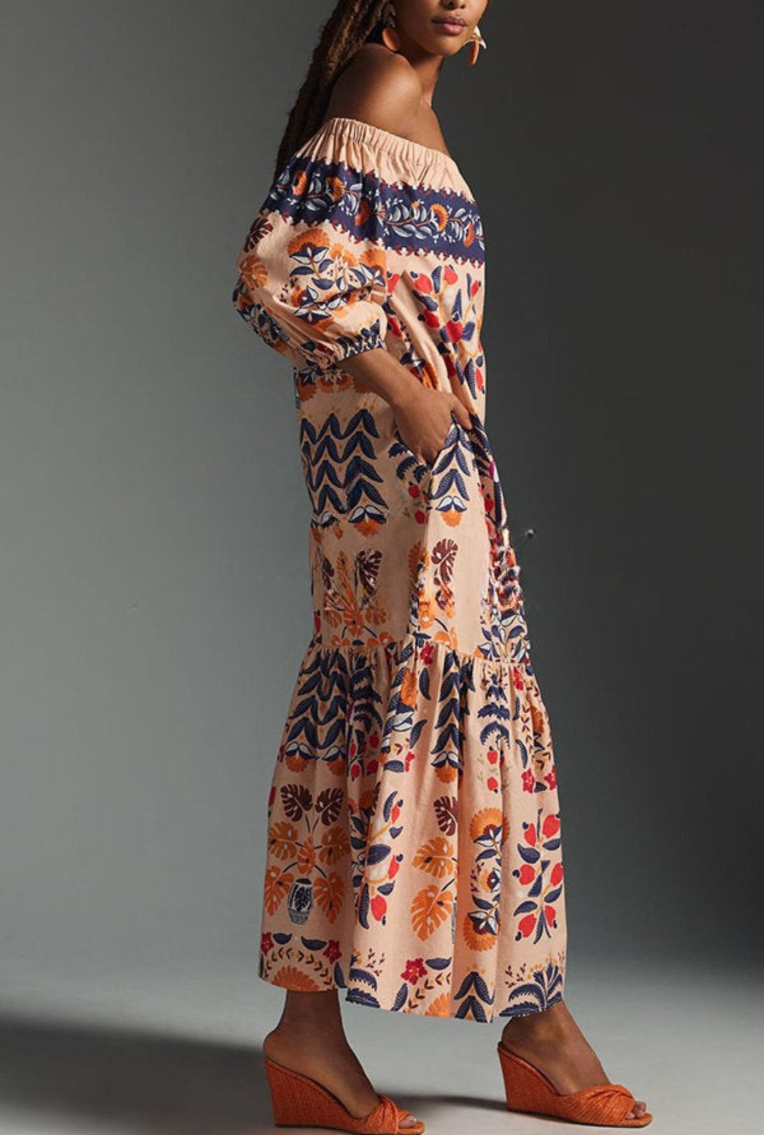 Maréa | Off-Shoulder Boho Maxi Dress