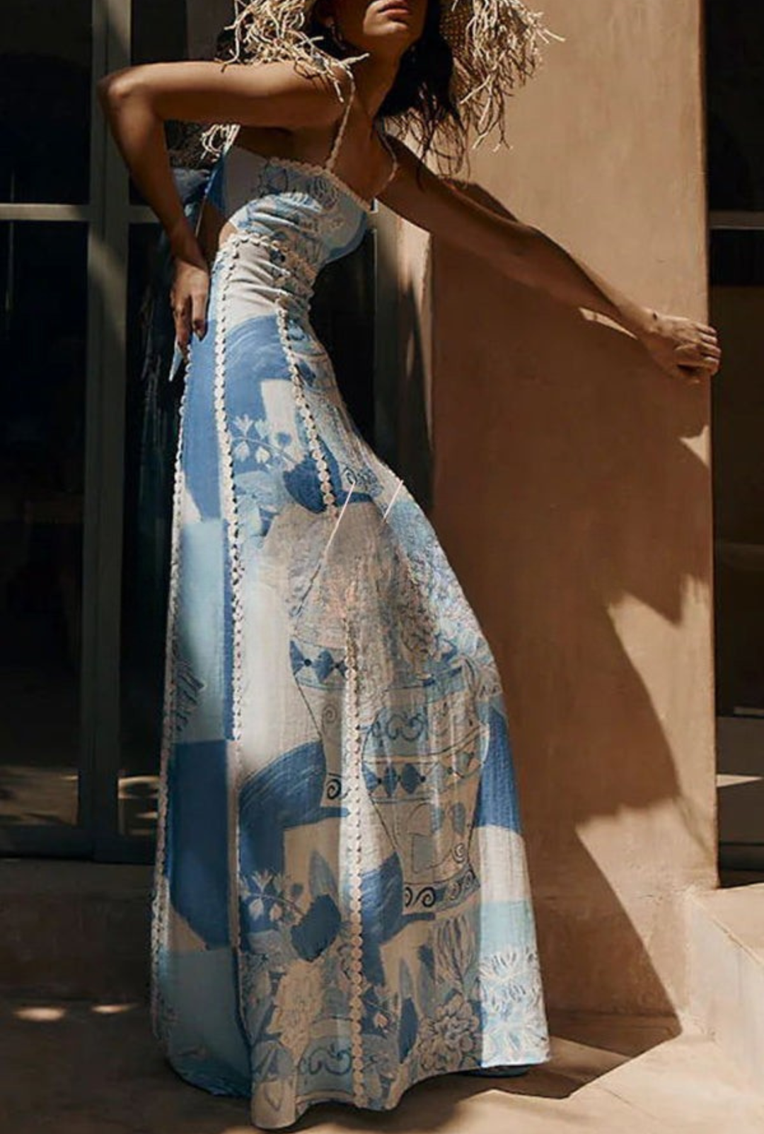 Aveline | Blossom Linen Maxi Dress
