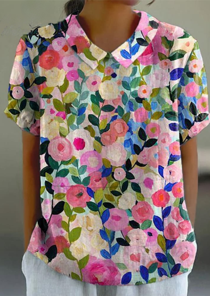 Rosalinn | Floral Linen Shirt