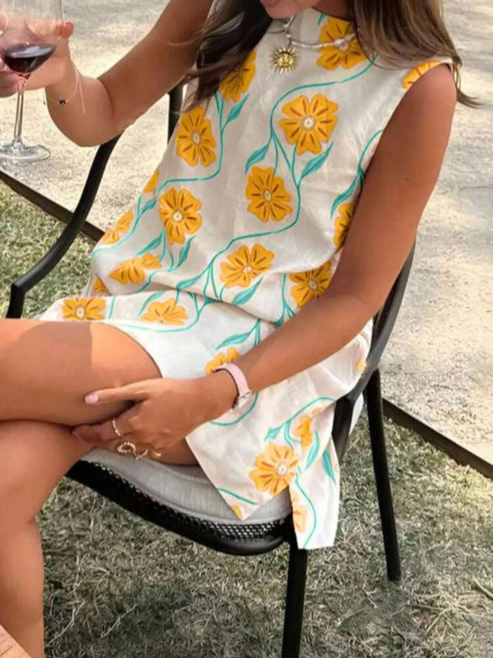 Lioré | Floral Sleeveless Mini Dress