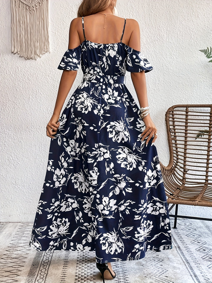 Elodie | Robe Maxi Fleurie à Bretelles
