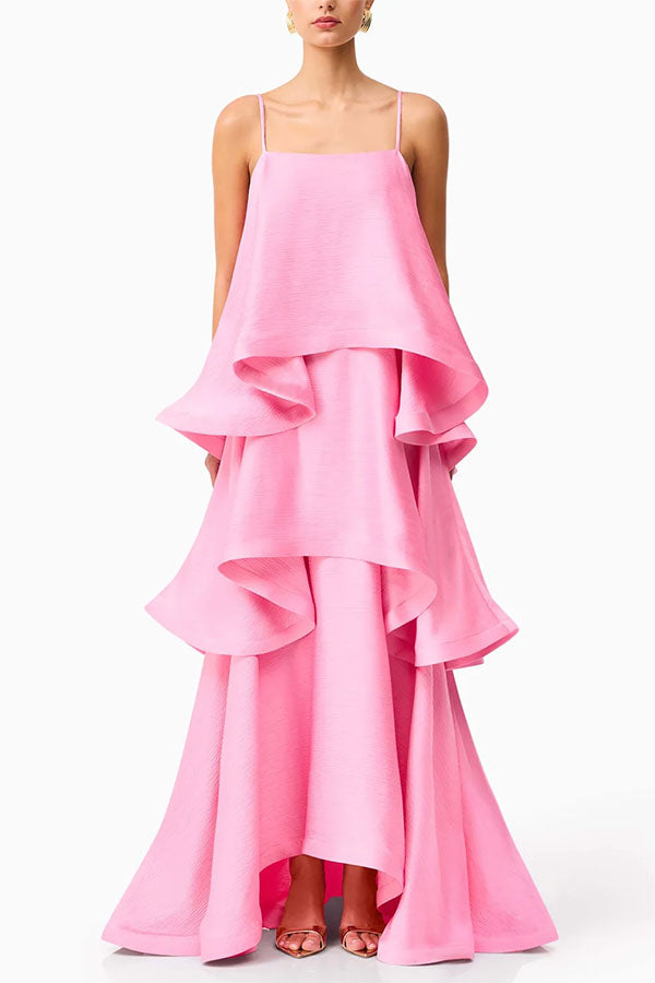 Eloria | Layered Satin Maxi Dress