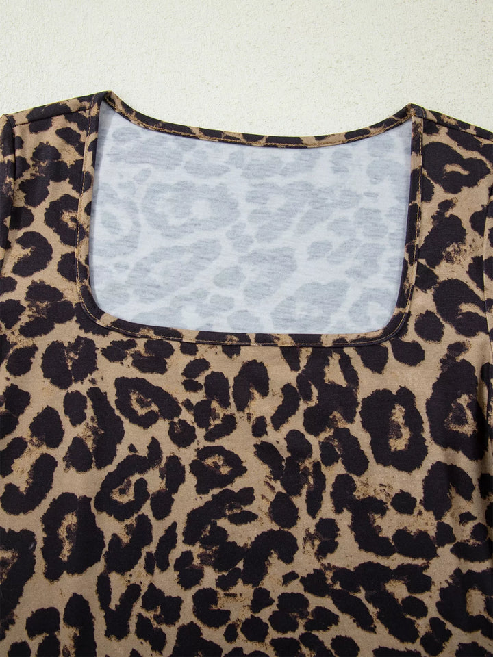 Noelle | Leopard Square Neck Top