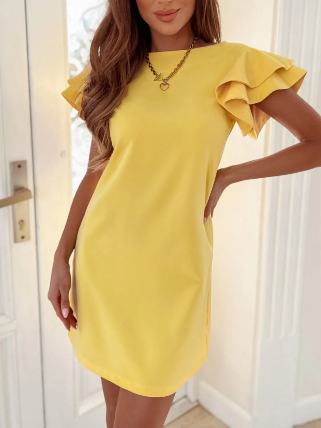 Sorélie | Ruffled Backless Mini Dress