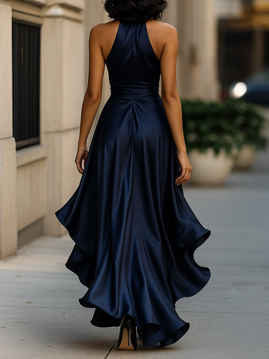 Lola | Satin Draped Dress