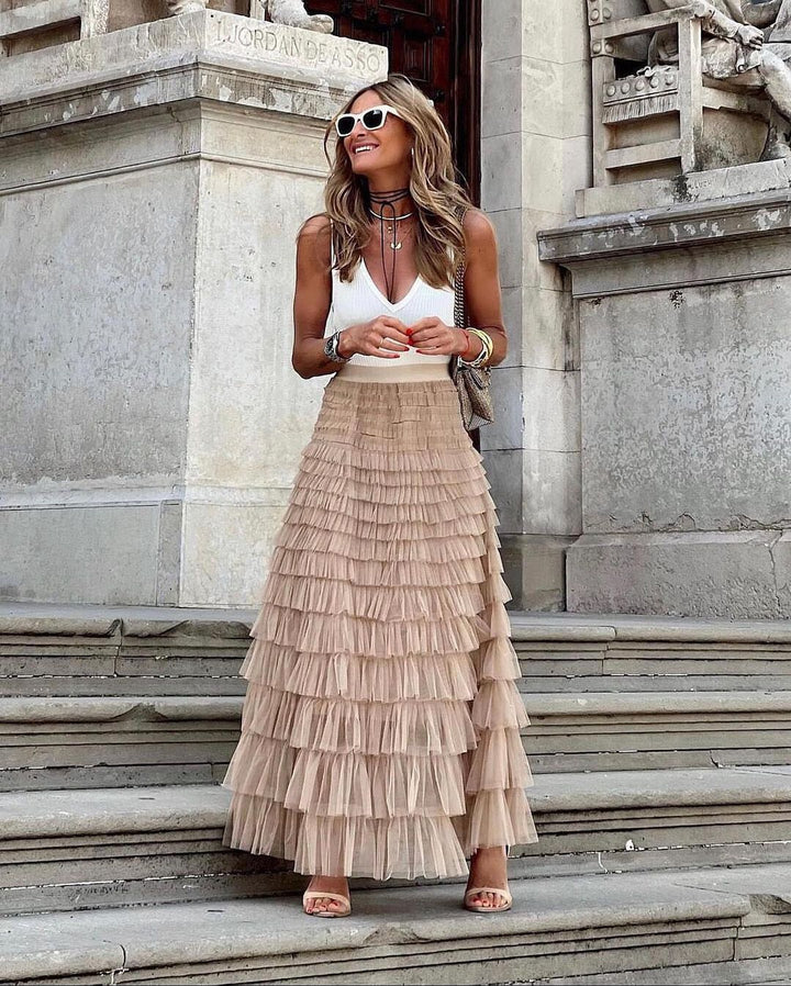 Velina | Layered Maxi Skirt