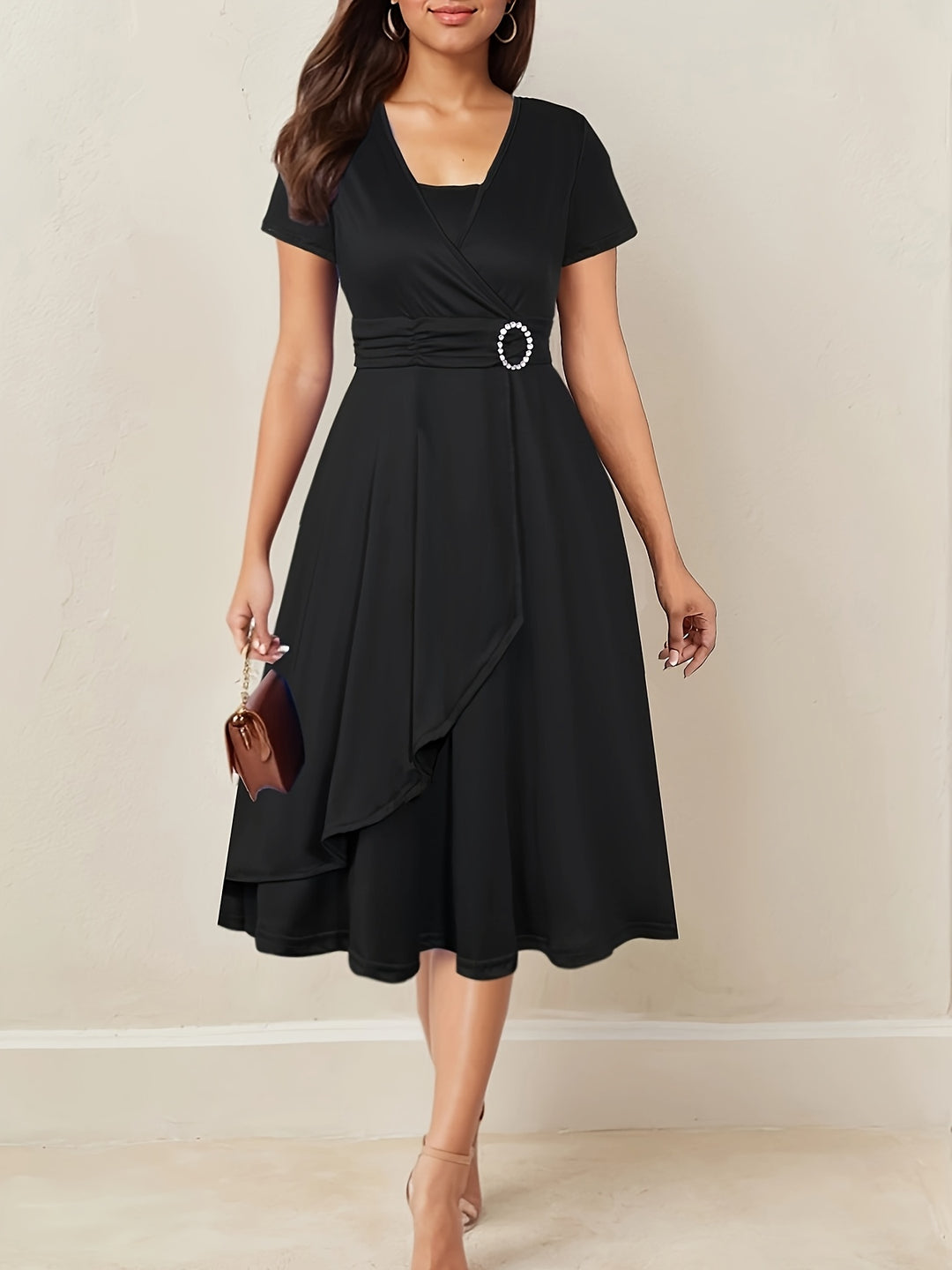 Nadia | Asymmetric Midi Dress