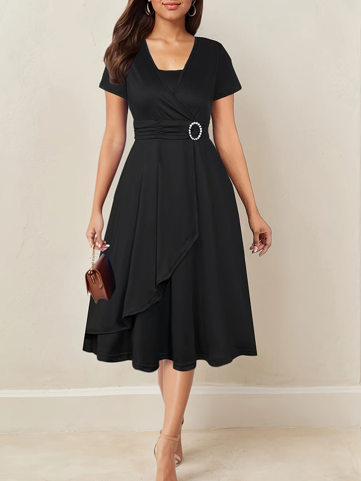 Nadia | Asymmetric Midi Dress